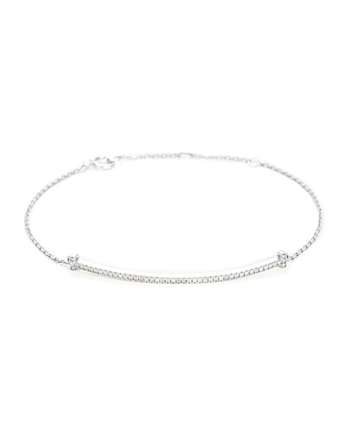 Bracelet Ligne Diamant 0.21 ct or blanc