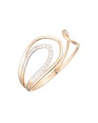 0,084 ct geelgouden diamanten verstrengelde ring