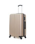3 Valises 4 roues simples Lipari-C 30/55/65/75 cm & Vanity beiges