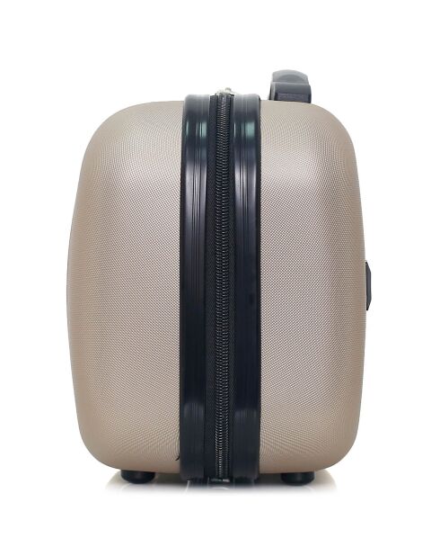 3 Valises 4 roues simples Lipari-C 30/55/65/75 cm & Vanity beiges