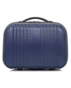 3 Lipari-C 30/55/65/75 cm & Vanity blauwe eenpersoons koffers met 4 wielen