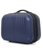 3 Lipari-C 30/55/65/75 cm & Vanity blauwe eenpersoons koffers met 4 wielen
