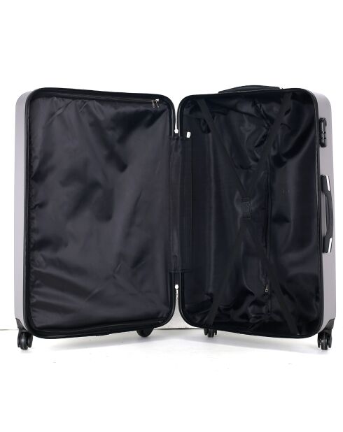 Lipari-B Reisekoffer mit 4 Rädern, 75 cm, mit einem Rad, Grau