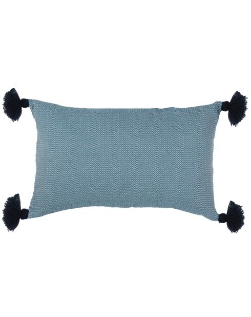 Housse de coussin chevron Stockholm bleu pétrole - 50x30 cm