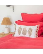 Housse de couette 100% Lin Hortense framboise