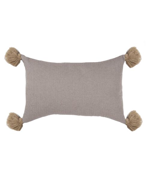 Housse de coussin chevron Stockholm taupe - 50x30 cm