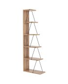 Bibliothèque Tlos pin noir - 50x150x22 cm