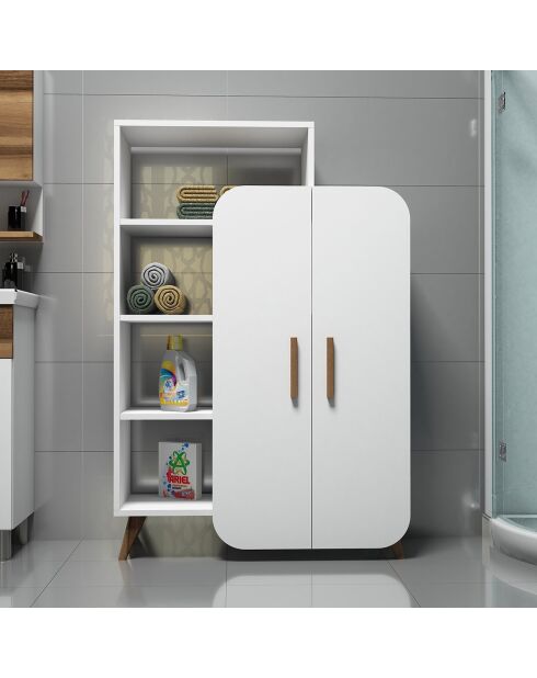 Meuble de rangement Form blanc - 90x32x132 cm