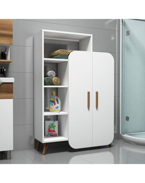 Meuble de rangement Form blanc - 90x32x132 cm