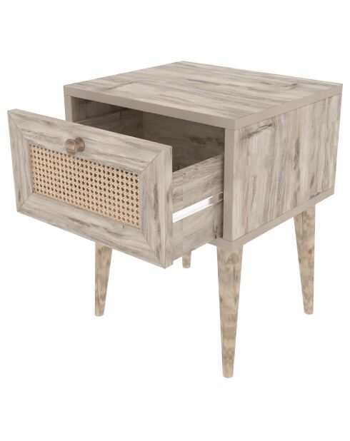 Table de chevet Euromos chêne - 40x50x35 cm
