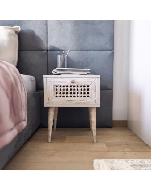 Table de chevet Euromos chêne - 40x50x35 cm