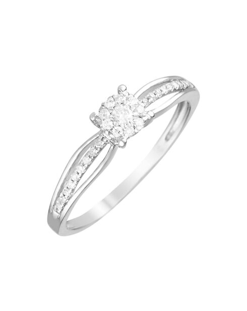 Bague La Promise Diamants 0.16 ct or blanc