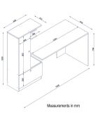 Bureau Domingos blanc - 150x120x60 cm