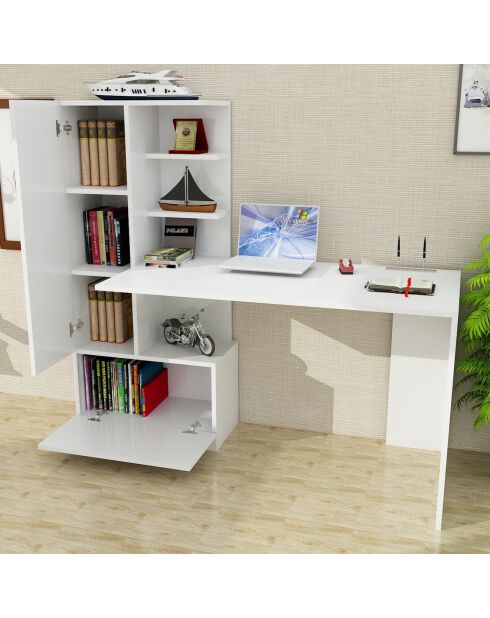 Bureau Domingos blanc - 150x120x60 cm