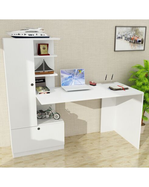 Bureau Domingos blanc - 150x120x60 cm