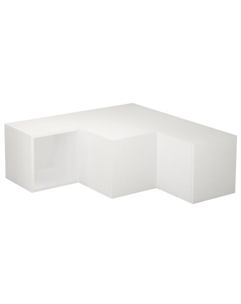 Meuble TV Compact blanc - 90x32x92 cm