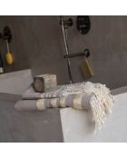 Juego de baño Lurex Hamptons de color marrón claro/dorado, 3 piezas