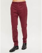 Pantalon slim chino Malmo bordeaux