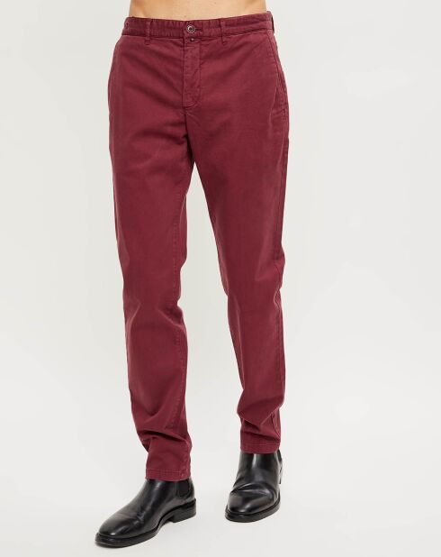 Pantalon slim chino Malmo bordeaux