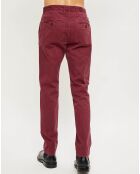 Pantalon slim chino Malmo bordeaux