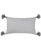 Housse de coussin chevron Stockholm gris perle - 50x30 cm