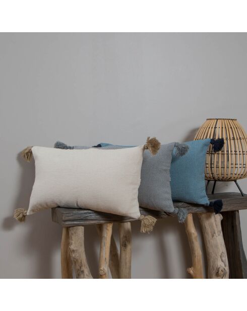 Kussenhoes Stockholm licht taupe chevron