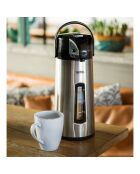Graue/schwarze Thermoskanne mit isothermer Pumpe - 220 cl
