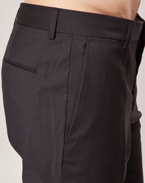 Pantalon 100% Laine fitted Paris-Bm noir