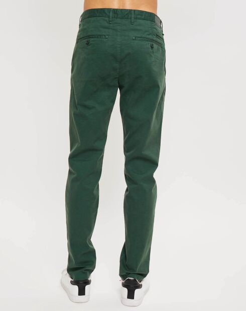 Pantalon slim chino Malmo vert foncé