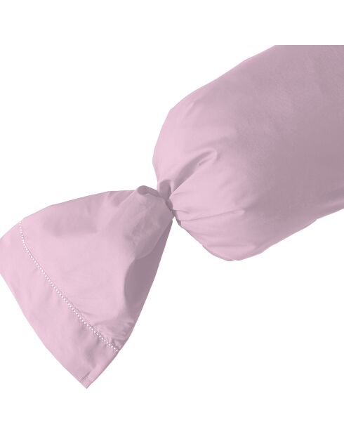Taie de traversin 100% Satin de Coton rose poudré