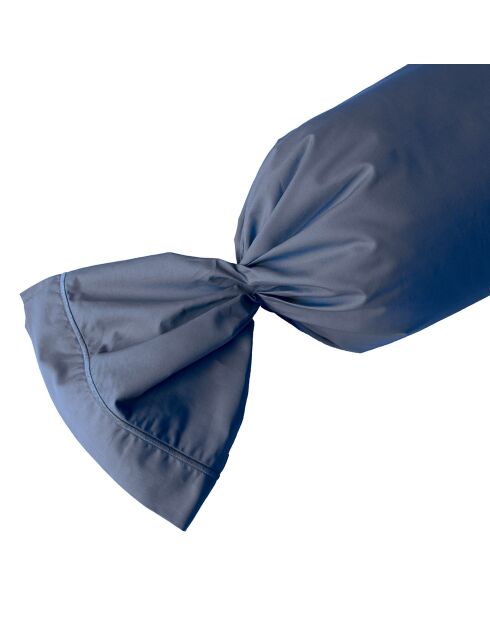 Taie de traversin 100% Percale de Coton bleu jean