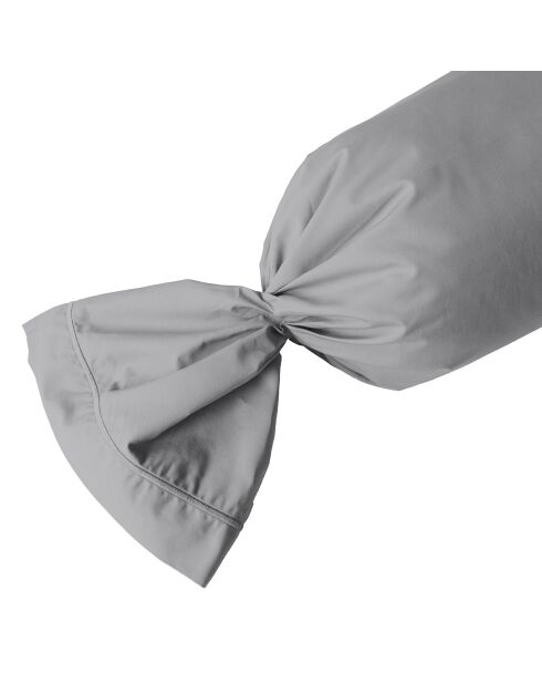 Cuscino imbottito in percalle di cotone 100% grigio perla