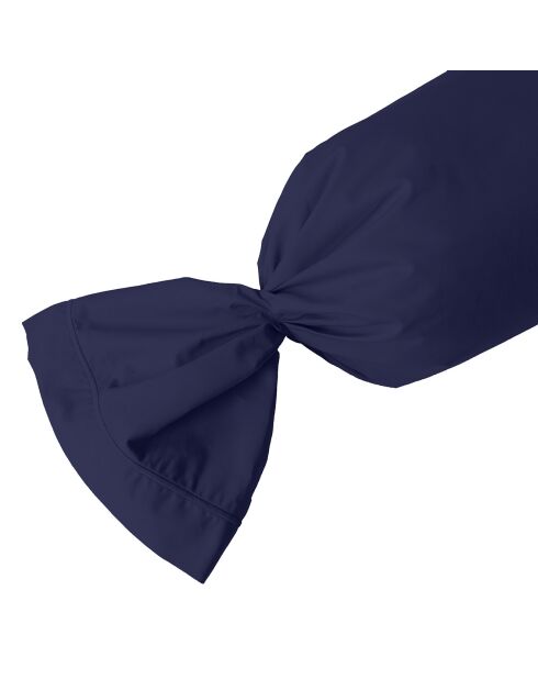 Taie de traversin 100% Percale de Coton bleu nuit