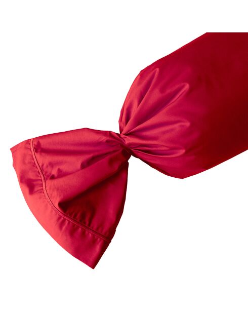 Taie de traversin 100% Percale de Coton rouge