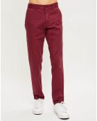 Pantalon chino Stig Tappered bordeaux