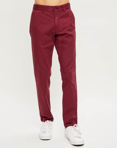 Pantalon chino Stig Tappered bordeaux