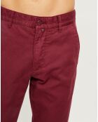 Pantalon chino Stig Tappered bordeaux