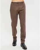 Pantalon chino Malmo Chevron marron