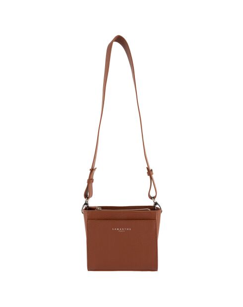 Sac bandoulière Fidèle en Cuir cognac - 20x17x7 cm