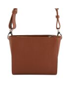 Sac bandoulière Fidèle en Cuir cognac - 20x17x7 cm