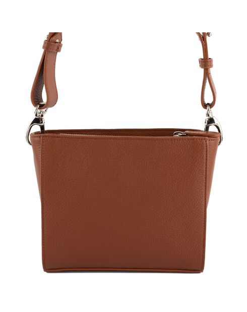Sac bandoulière Fidèle en Cuir cognac - 20x17x7 cm