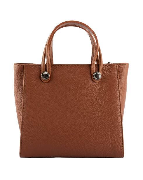 Borsa Fidèle in pelle cognac - 25x23x12 cm