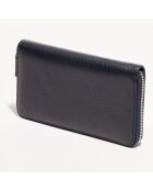 Portefeuille Paris en Cuir marine - 19x11 cm