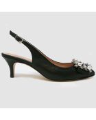 Slingbacks en Cuir Milia noirs - Talon 6 cm