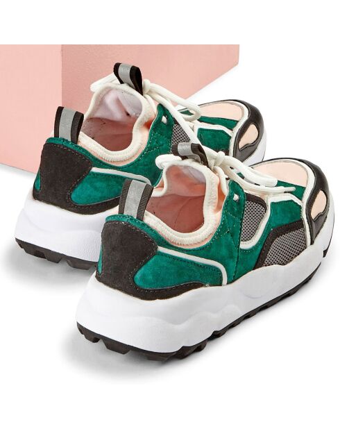Sneakers en Cuir Popi vertes