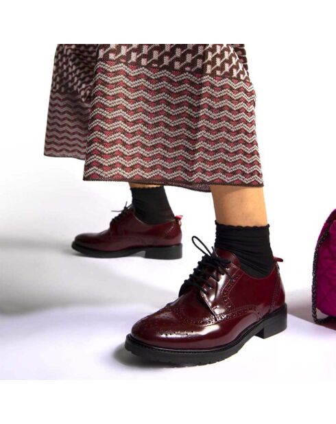 Derbies en Cuir Votel bordeaux
