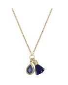 Collier Johanna Lapis bleu en laiton doré