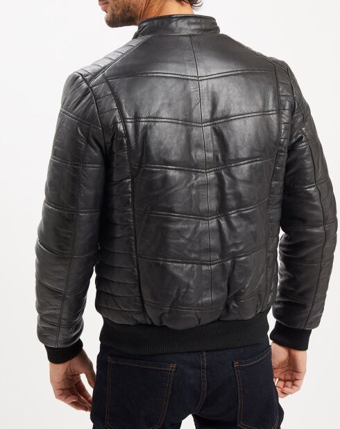 Doudoune en Cuir Giorgio noire