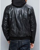 Veste en Cuir Jack noire