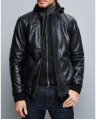 Veste en Cuir Jack noire